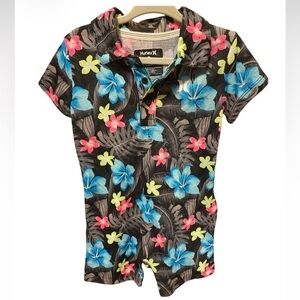 Hurley Floral Print Romper NWT size 18 months